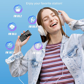 Pasate A-8 MP3 player cu touchscreen, Bluetooth, radio FM, redare video și lectură de cărți electronice (suport card TF; USB 2.0; MP3/WMA/WAV/OGG/FLAC/AAC/APe; baterie 450 mAh, până la 20 de ore)