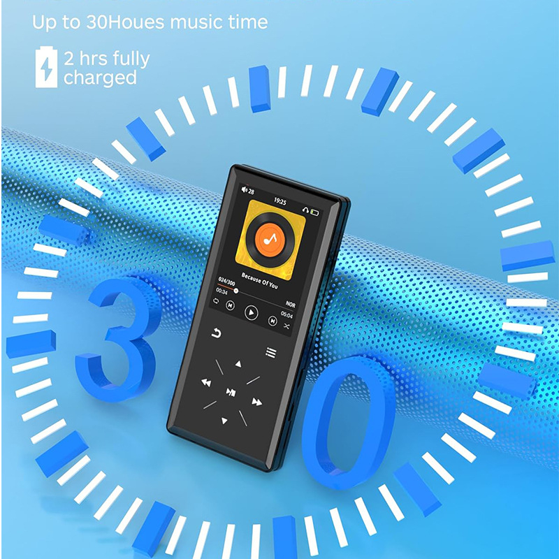 Pasate A-8 MP3 player cu touchscreen, Bluetooth, radio FM, redare video și lectură de cărți electronice (suport card TF; USB 2.0; MP3/WMA/WAV/OGG/FLAC/AAC/APe; baterie 450 mAh, până la 20 de ore)