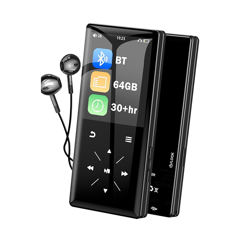 Pasate A-8 MP3 player cu touchscreen, Bluetooth, radio FM, redare video și lectură de cărți electronice (suport card TF; USB 2.0; MP3/WMA/WAV/OGG/FLAC/AAC/APe; baterie 450 mAh, până la 20 de ore)