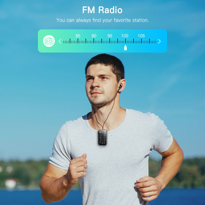 MP3 player με Bluetooth, καταγραφή, ραδιόφωνο FM, εξωτερικό ηχείο, Υποστήριξη TF Κάρτας