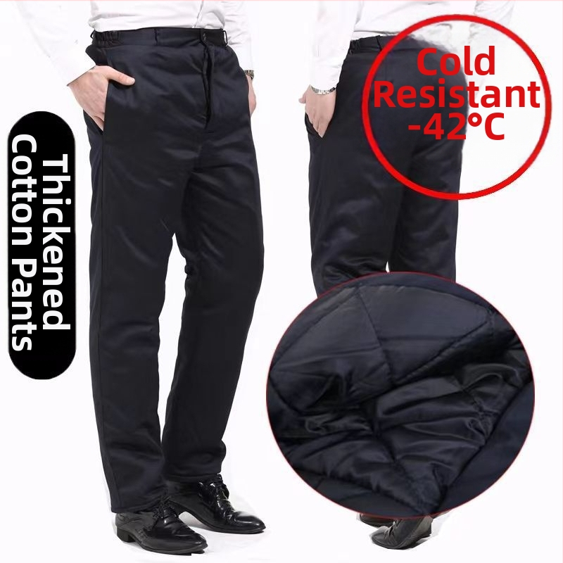 Vīriešu ziemas jaka un bikses no mākslīgās ādas, biezs, pildījums no zīda‑kokvilnas, Ziemas 2025