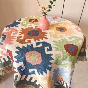 Βαμβακερή κουβέρτα για κάμπινγκ με γεωμετρικό σχέδιο, 3000 g ή περισσότερα, προσαρμόσιμη, για όλες τις εποχές