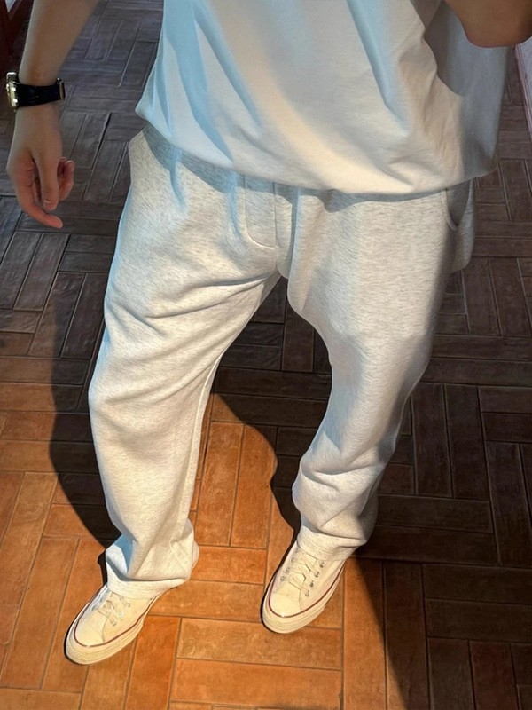 Pantaloni sport casual – 420G greutate, periat carbon, fără cusătură, croială dreaptă, talie medie