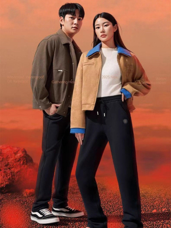 Férfi téli casual nadrág, szél- és vízálló, fleece-béléssel, magas elastikusság, hőmérséklet-megtartó melegítés