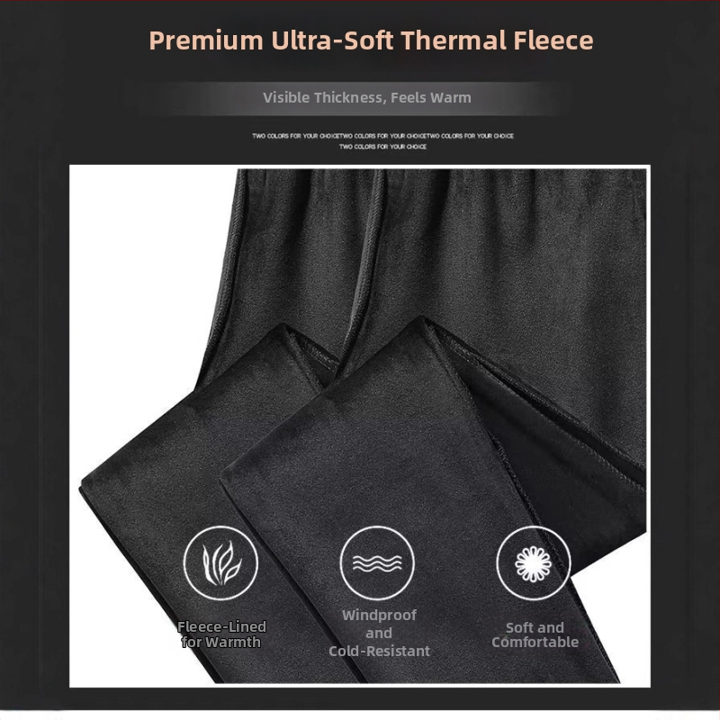 Pantaloni jogger bărbați cu fleece, cu curea și șnur, talie medie, manșete la gleznă