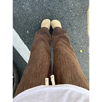 Corduroja bikses, iekšēja fleece apdare, bieza, tie-dye raksts, taisns griezums