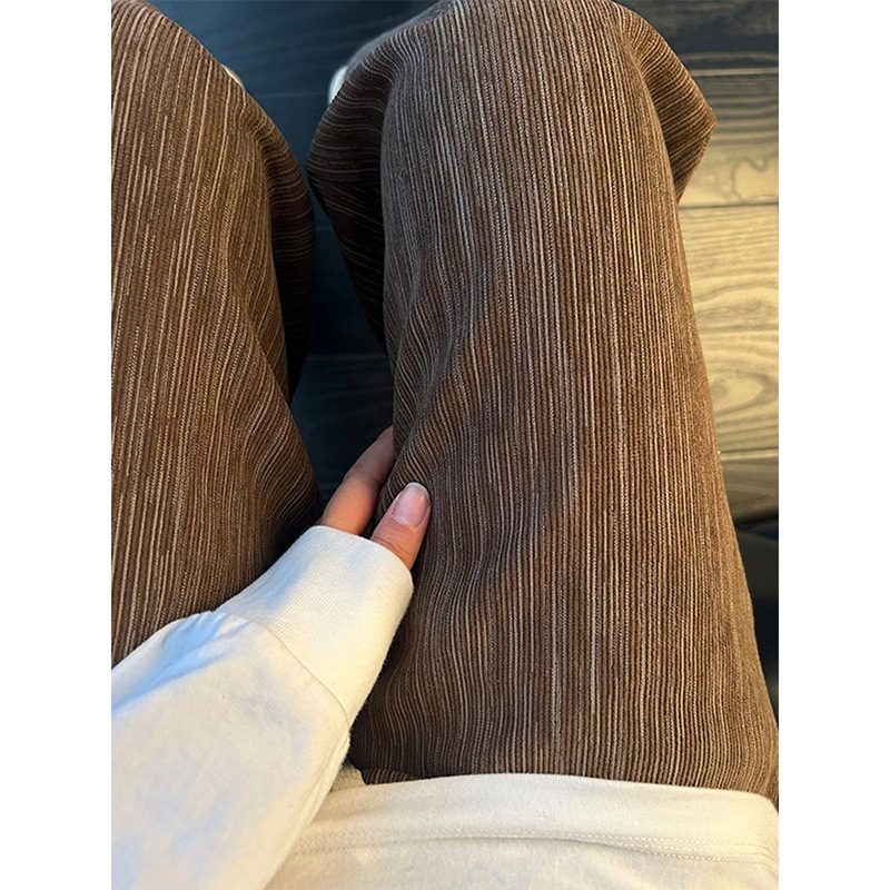 Corduroja bikses, iekšēja fleece apdare, bieza, tie-dye raksts, taisns griezums