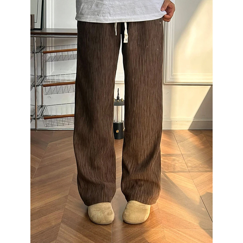 Corduroja bikses, iekšēja fleece apdare, bieza, tie-dye raksts, taisns griezums