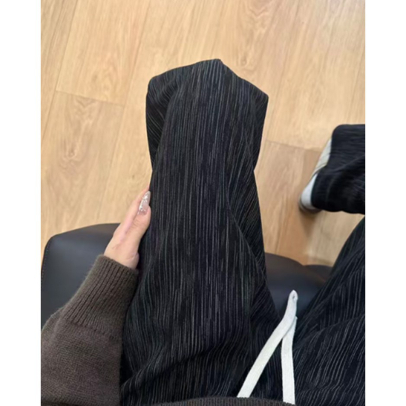 Corduroja bikses, iekšēja fleece apdare, bieza, tie-dye raksts, taisns griezums