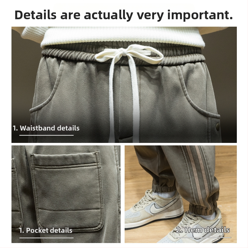 Vīriešu sporta bikses ar flīsa iekšpusi, bieza siltinājuma slānis, Lyocell audums, taisa griezuma, vidēji augsts viduklis