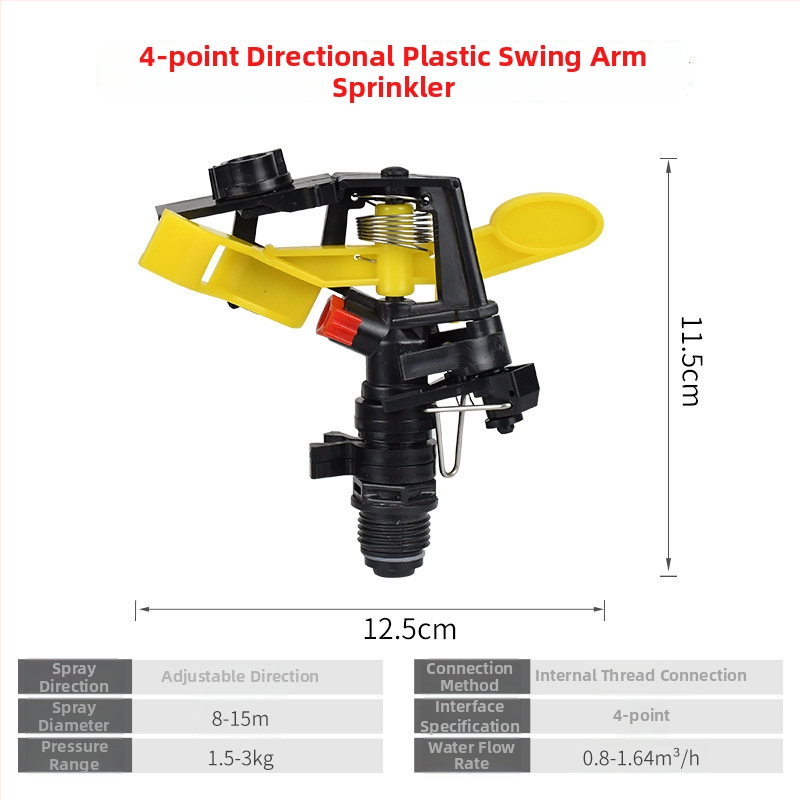 360° besisukantis turbininis purkštuvas sodo laistymui ir veja