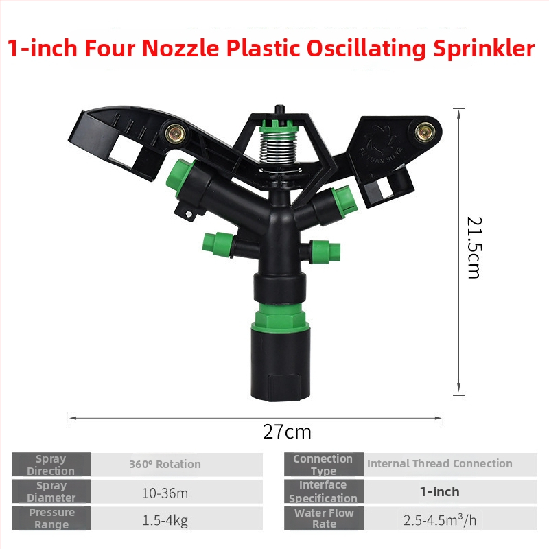 360° besisukantis turbininis purkštuvas sodo laistymui ir veja