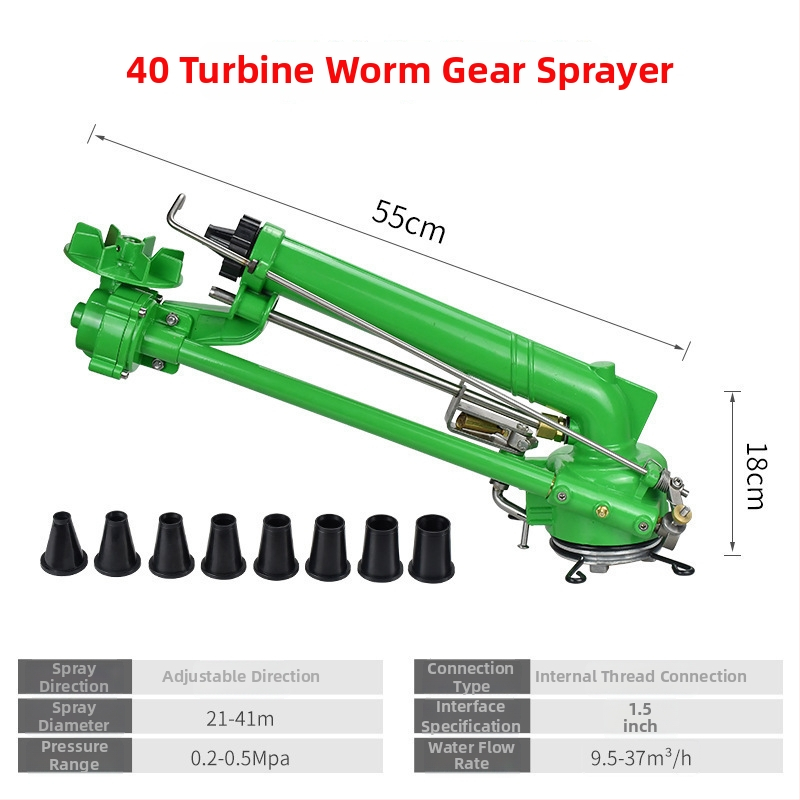 360° besisukantis turbininis purkštuvas sodo laistymui ir veja
