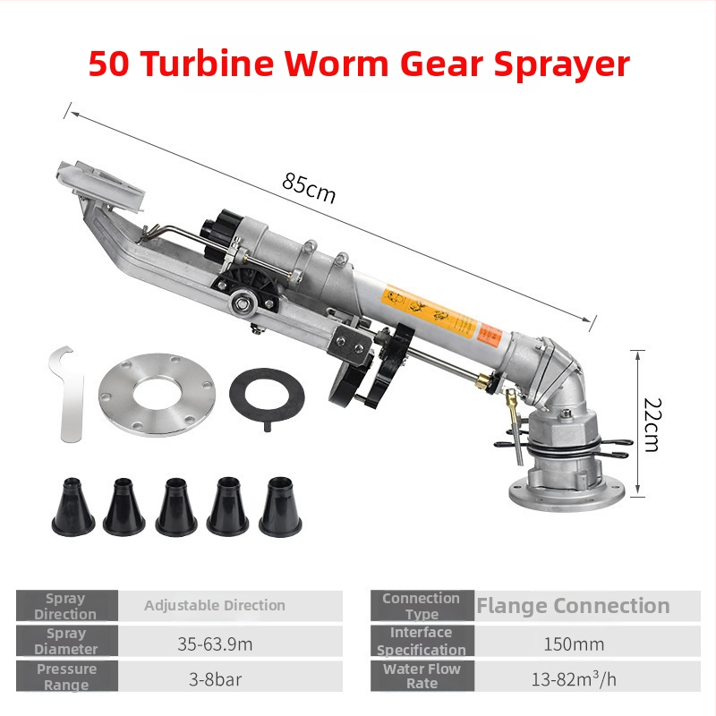 360° besisukantis turbininis purkštuvas sodo laistymui ir veja
