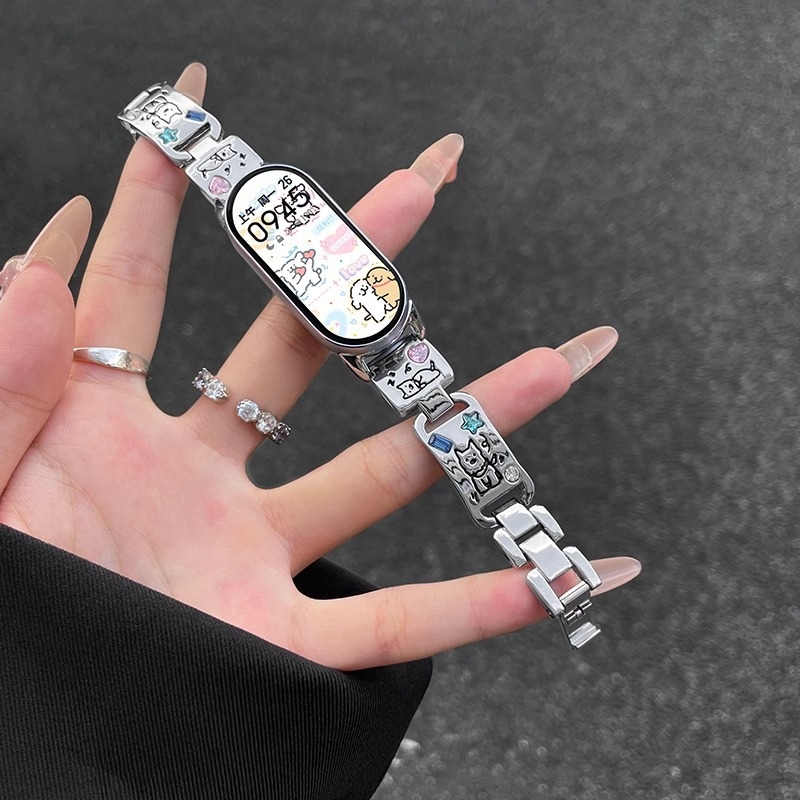 Brățară pentru Xiaomi Mi Band 10 - Versiune ceramică, lanț metalic, NFC, aproximativ 30 g, lansată în 2024