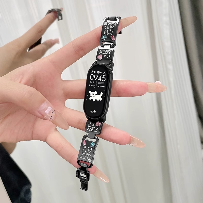 Brățară pentru Xiaomi Mi Band 10 - Versiune ceramică, lanț metalic, NFC, aproximativ 30 g, lansată în 2024