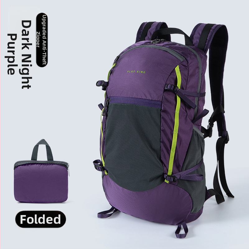 Turistický batoh, ultra ľahký, skladací, nepremokavý, s veľkým objemom, nylónová konštrukcia