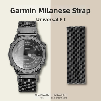 Garmin-kompatibilný nerezový náramok na hodinky s klipovou sponou, módny vzhľad, 52 g.