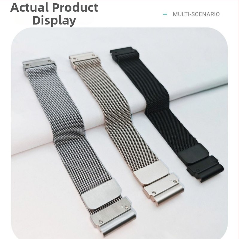 Garmin-kompatibilný nerezový náramok na hodinky s klipovou sponou, módny vzhľad, 52 g.
