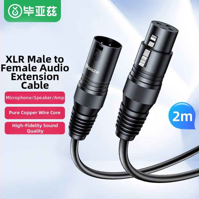 Biaz audio kábel – predlžovací kábel pre mikrofón, kompatibilný s digitálnymi zariadeniami, PVC izolácia, K66 certifikácia
