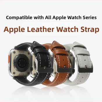 Dehang kožený remienok pre Apple Watch, DH-106, materiál Apple Leather, zapínanie na kolík, kompatibilný s Apple Watch
