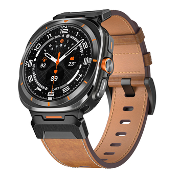 Kožený remienok pre Samsung Galaxy Watch Ultra – sponová spona, módny štýl, prispôsobiteľná šírka rozhrania