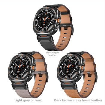 Kožený remienok pre Samsung Galaxy Watch Ultra – sponová spona, módny štýl, prispôsobiteľná šírka rozhrania