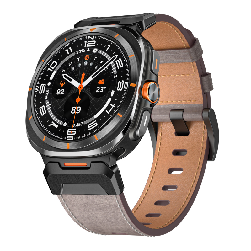 Kožený remienok pre Samsung Galaxy Watch Ultra – sponová spona, módny štýl, prispôsobiteľná šírka rozhrania