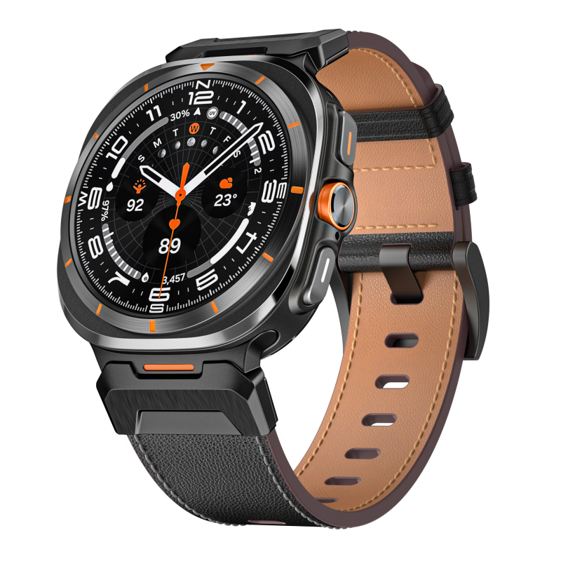 Kožený remienok pre Samsung Galaxy Watch Ultra – sponová spona, módny štýl, prispôsobiteľná šírka rozhrania