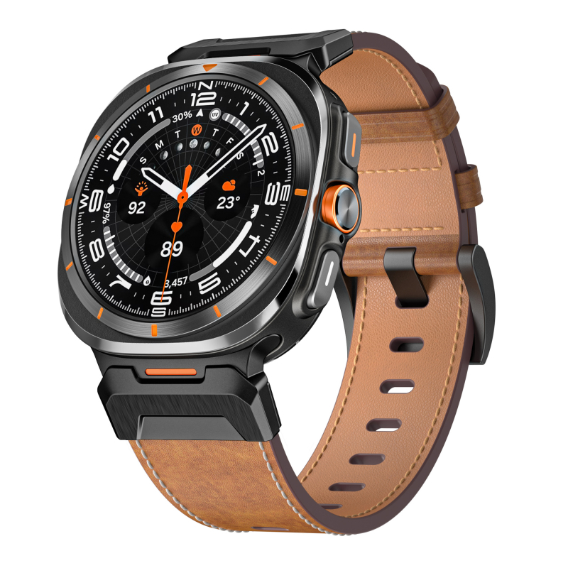 Kožený remienok pre Samsung Galaxy Watch Ultra – sponová spona, módny štýl, prispôsobiteľná šírka rozhrania