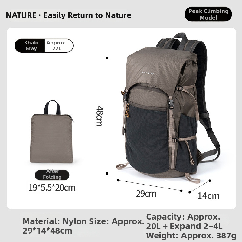 Turistický batoh – ultraľahký, nepremokavý, s veľkou kapacitou, unisex, nylon