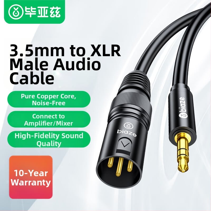 Audio kabelis Biaz, vīrieša–sieviešu savienojums, digitālajām ierīcēm, kodols materiāls: Cits, Vads: Parastais PVC, Sertifikācija: K66