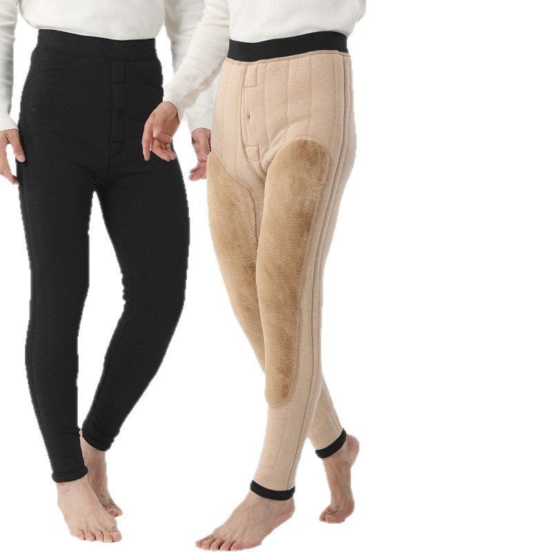 Unisex termo hlače od modala s baršunastom podstavom, tri sloja, iznimno debeli, zaštita koljena i struka