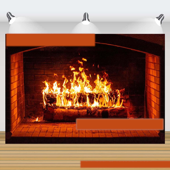 Vislabāk pārdotais pārrobežu fotografēšanas fons ar Ziemassvētku kamīnu mājas interjera dekoram, skatuves fotografēšanai un dekoratīvam auduma pakarināšanai