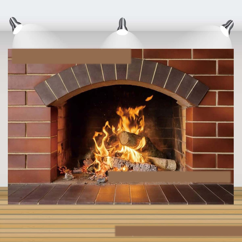 Vislabāk pārdotais pārrobežu fotografēšanas fons ar Ziemassvētku kamīnu mājas interjera dekoram, skatuves fotografēšanai un dekoratīvam auduma pakarināšanai