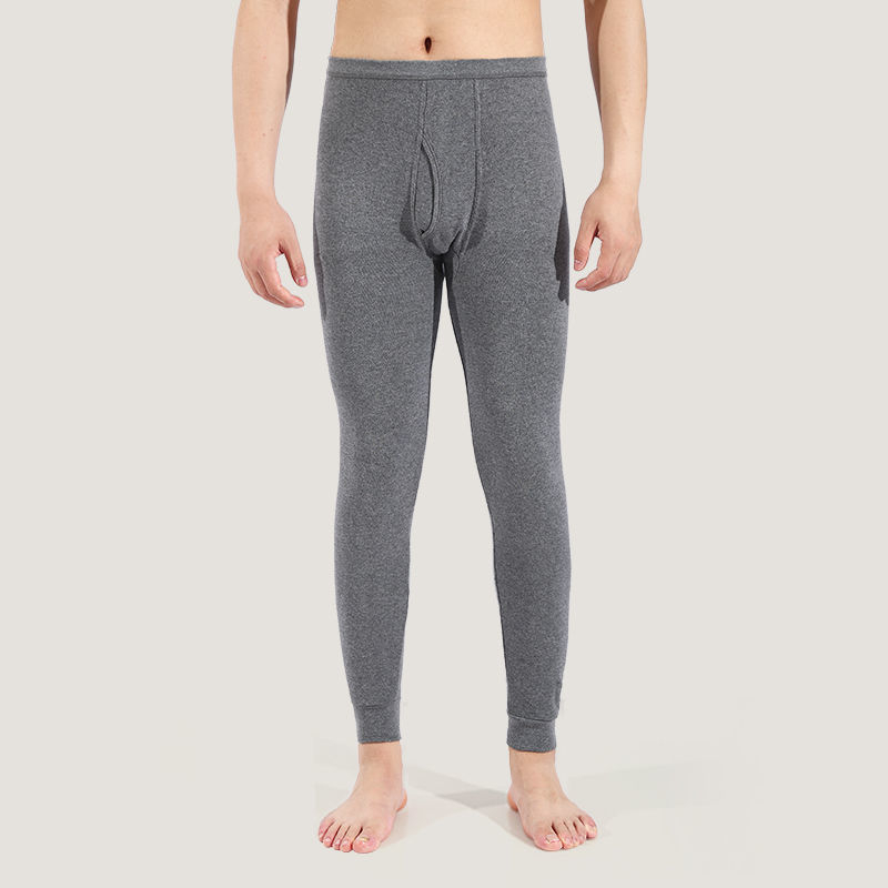 Pantaloni termici din bumbac pentru bărbați, încălziți, lungime cropped, un singur strat, 70–80% bumbac, țesătură groasă 201–250 g/m²
