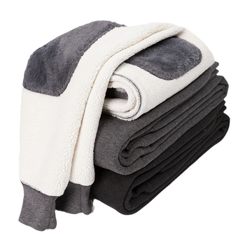 Ανδρικά παντελόνια από μαλλί αρνιού με ψηλή μέση, φλις επένδυση, θερμικά, προστασία γονάτων και μέσης