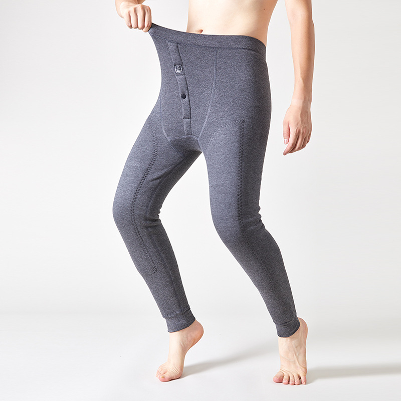 Ανδρικά παντελόνια από μαλλί αρνιού με ψηλή μέση, φλις επένδυση, θερμικά, προστασία γονάτων και μέσης