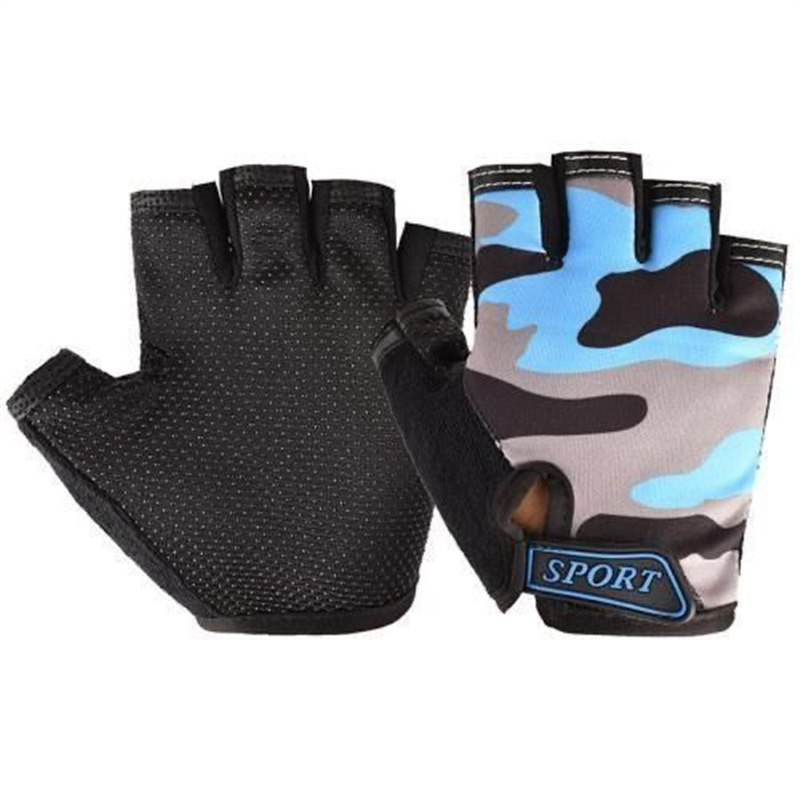 Bērnu riteņbraukšanas cimdi, puspirksta modelis, 6 gadi, sportam brīvā dabā, neslīdoši, plāni, pavasara-vasaras stils, multfilmas dizains, bez pirkstiem