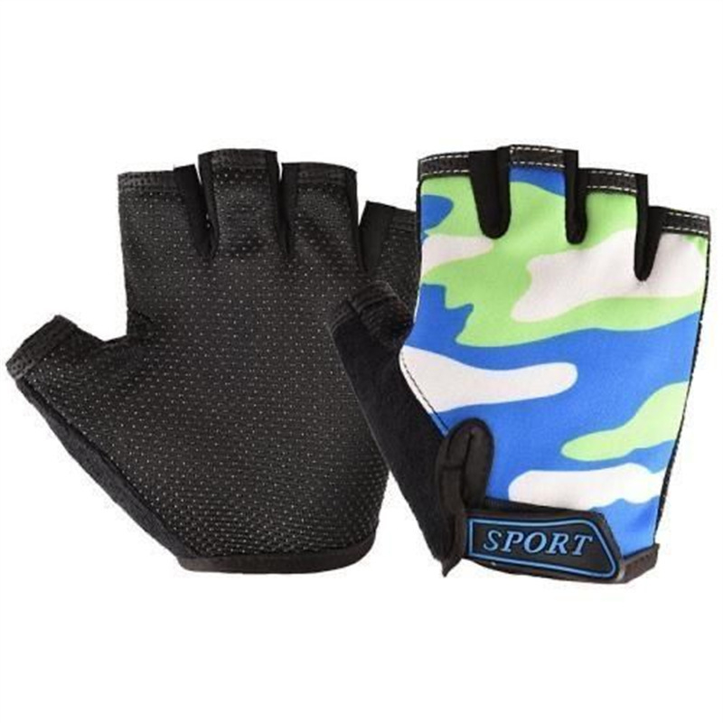 Bērnu riteņbraukšanas cimdi, puspirksta modelis, 6 gadi, sportam brīvā dabā, neslīdoši, plāni, pavasara-vasaras stils, multfilmas dizains, bez pirkstiem