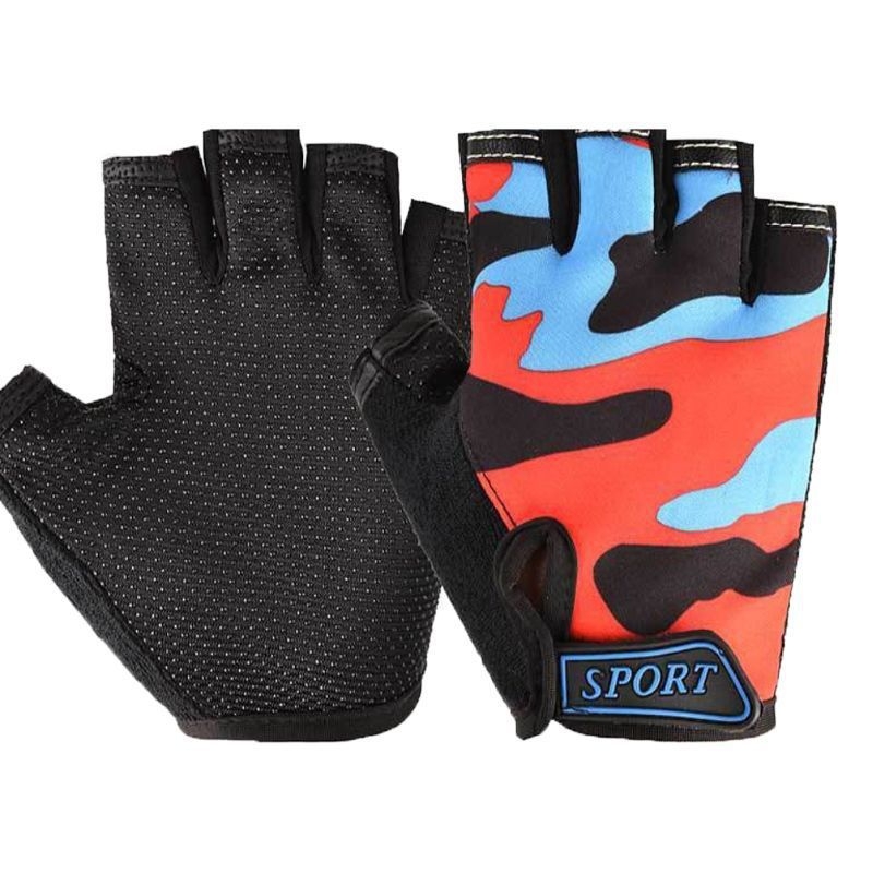 Bērnu riteņbraukšanas cimdi, puspirksta modelis, 6 gadi, sportam brīvā dabā, neslīdoši, plāni, pavasara-vasaras stils, multfilmas dizains, bez pirkstiem