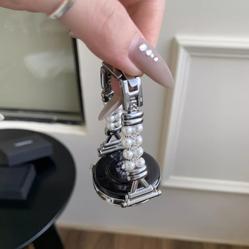 Βραχιόλι από κράμα με μαργαριταρένιες λεπτομέρειες, συμβατό με Xiaomi 89 Series και Apple Watch, λογοτεχνικό ρετρό στυλ, Άνοιξη 2025