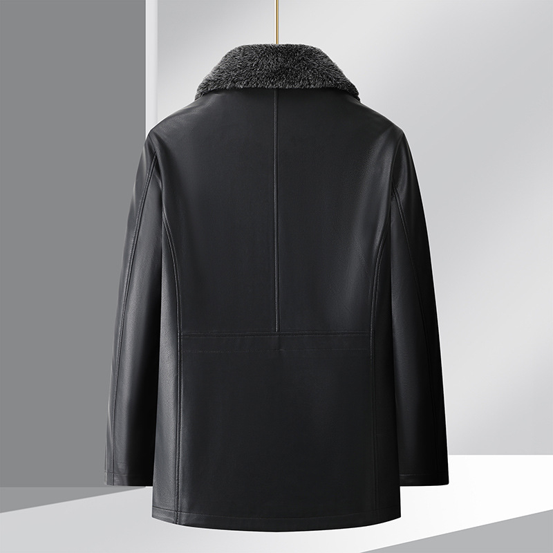 Žiemos poliesterio švarkas su apykakle, laisvu kirpimu, ilgos rankovės, užtrauktukas priekyje, 3D kišės