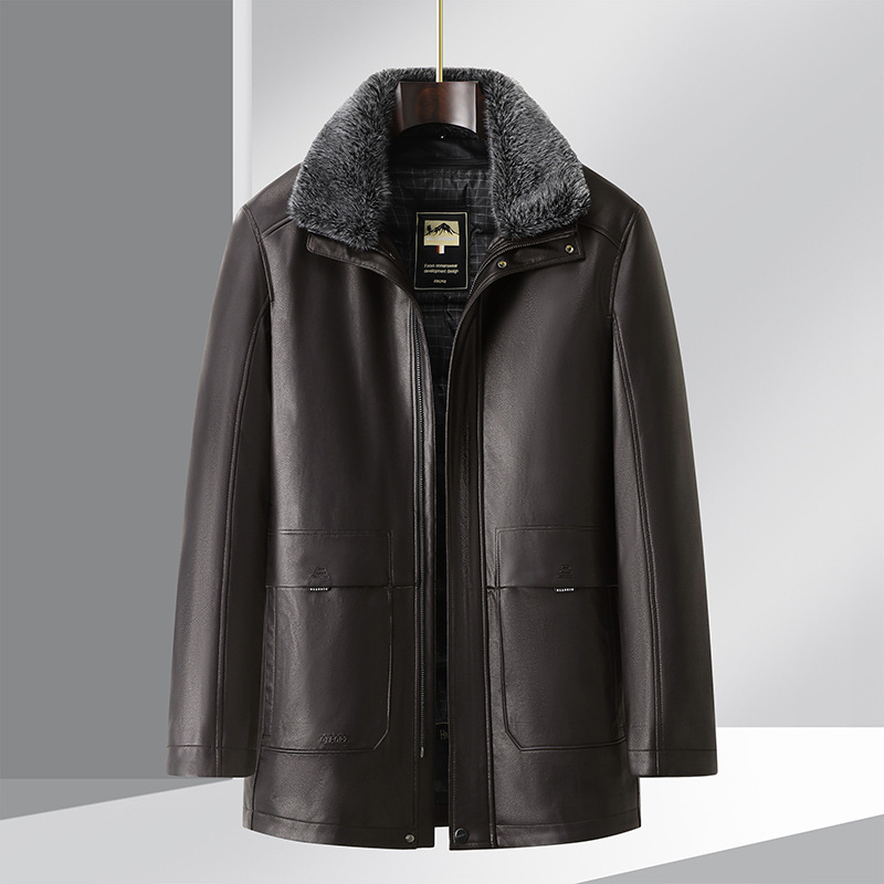 Žiemos poliesterio švarkas su apykakle, laisvu kirpimu, ilgos rankovės, užtrauktukas priekyje, 3D kišės