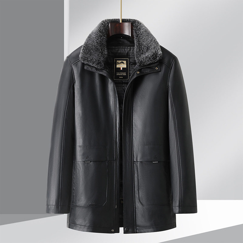 Žiemos poliesterio švarkas su apykakle, laisvu kirpimu, ilgos rankovės, užtrauktukas priekyje, 3D kišės