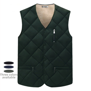 Vyrinė rudens–žiemos liemenė, stora šiluma, laisvas kirpimas, V kaklo iškirptė, trijų dimensijų kišenės