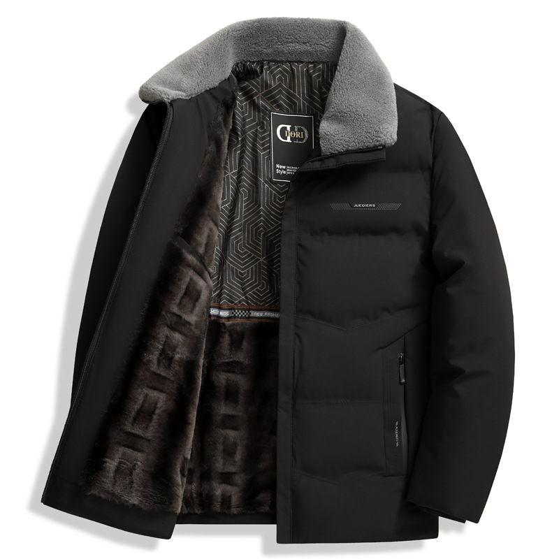 Žieminė išorinė striukė su apykakle, pamušalas iš fliso ir storinantis izoliaciją, paslėptos kišenės su patch