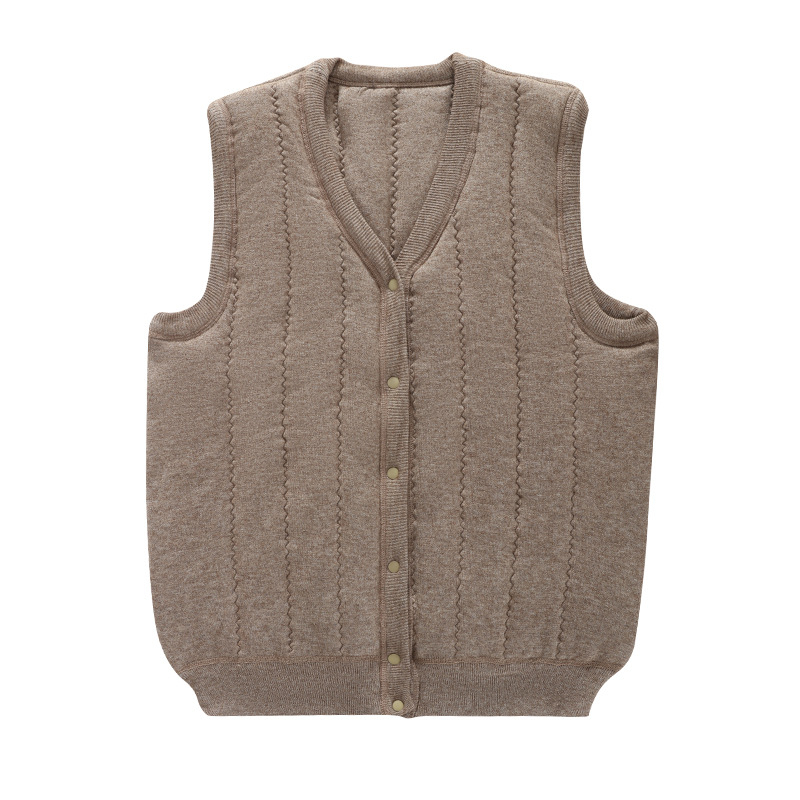 Kamellane villane vest, paks talvine soe riide, vaba lõige, 90% kamellavill