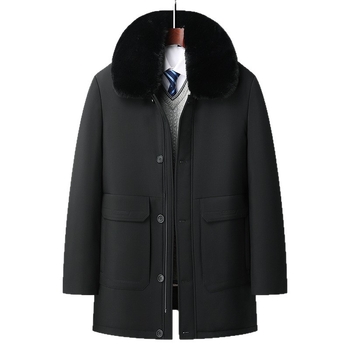 Vidutinio ilgio žieminė striukė iš poliesterio su fliso pamušalu, Storesnis šiltumas, užtrauktukas, apykaklė su reversu, šoninės kišenės, laisvas kirpimas