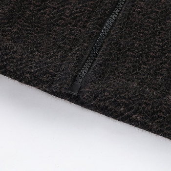 Vyrų žieminis paltas su stačiu kaklu, vienos eilės užsegimas, ilgos rankovės, įprastas ilgis